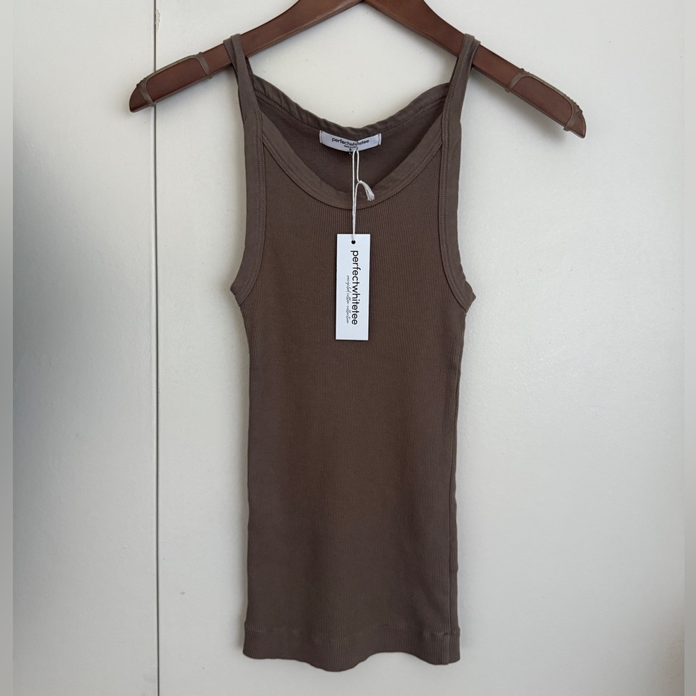 perfectwhitetee Annie recycled cotton rib tank